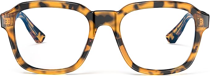 VISOONE Oversized Square Blue Light Blocking Glasses Fashion Computer Eyewear for Women and Men BENNETT