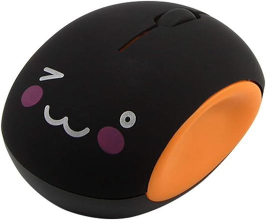 3C Light 2.4GHz Wireless Cute Small Silent Portable Mini Rechargeable Optical Mouse - 3 Buttons, Cordless for Laptop, Desktop, PC, Notebook (Orange)