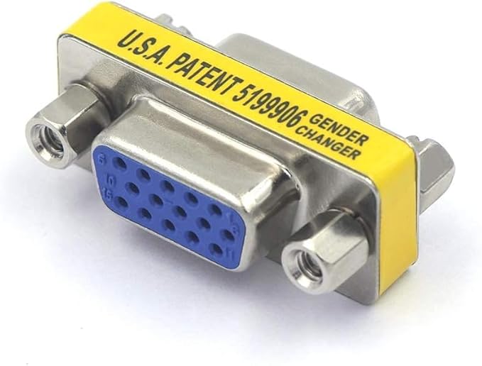 VCE VGA Female to Female Adapter, SVGA Coupler HD15 Mini Gender Changer VGA Cable Extender, 2Pack