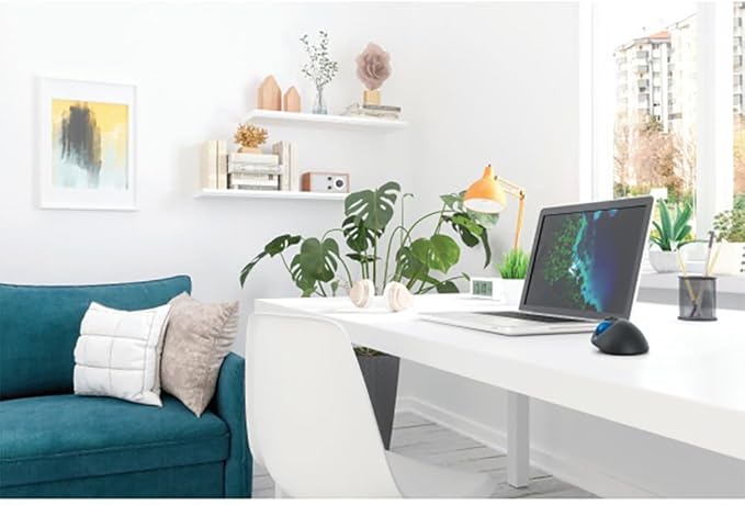 Kensington TB450 Wireless Trackball Mouse, Bluetooth LE & 2.4GHz Connection, 4 DPI Options, Connect up to 3 Devices (K72194WW), Black-Blue