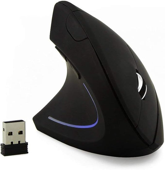 Wireless Mouse Ergonomic Vertical Left-Handed Mouse Ergo LED Light High Precision Optical Cordless Lightweight Left Hand Mice Women Men Gift for PC Computer Laptop Mac Office,1600 DPI,Side Buttons
