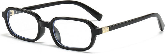Retro Rectangle Glasses for Women Men Small Square Blue Light Blocking Glasses Vintage Eyeglasses
