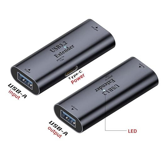 xiwai 5Gbps USB 3.0 Active Repeater Extender Type-A Female to Type-A Female Signal Amplifier Adapter with Chipset for Camera Printer Computer