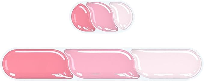 Ergonomic Keyboard Wrist Rest, Gel Wrist Rest for Keyboard and Mouse, Wrist Support and Keyboard Pad for Typing Pain Relief, Anti-Slip Base, Suitable for Office, Laptop, Computer, Gaming (Pink)