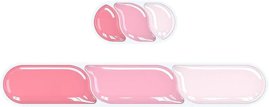 Ergonomic Keyboard Wrist Rest, Gel Wrist Rest for Keyboard and Mouse, Wrist Support and Keyboard Pad for Typing Pain Relief, Anti-Slip Base, Suitable for Office, Laptop, Computer, Gaming (Pink)