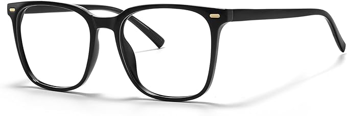 Oversized Square Blue Light Blocking Glasses for Women Men, Anti-Fatigue Computer Monitor Glasses Reduce Eye Strain