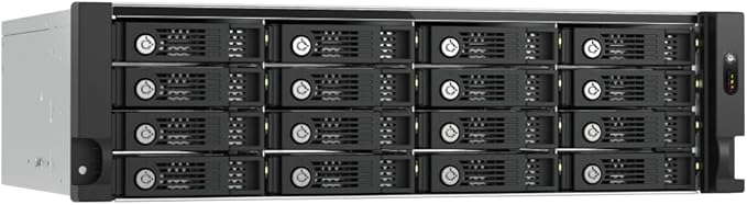 QNAP TL-R1600PES-RP-US 16 Bay 3U Short Depth rackmount PCIe Interface SATA JBOD for petabyte-Scale Expansion (Diskless)