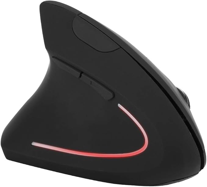 Mugast 2.4GHz Mouse,Ergonomic Left Handed Vertical Mouse,6 Keys Optical Mouse with Nano USB Receiver,800/1200/1600 Adjustable DPIs,for Laptop PC Computer/for/for Linux