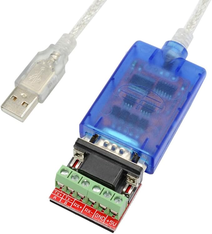 USB to RS422 RS485 Serial Port Converter Adapter Cable with FTDI Chip Support Windows 10, 8, 7, XP and Mac with ESD Protection (1.5ft/0.5Meter)