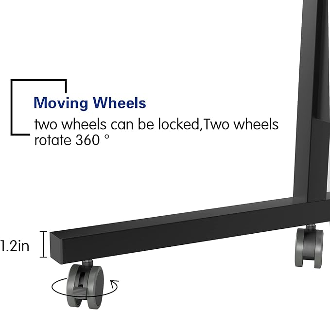soges Rolling Laptop Desk Cart Height Adjustable, 31.5 inches Mobile Sofa Side Table with Tablet Slot, Portable Standing Laptop Table Desk, Small C Table for Sofa Couch Bed, Black
