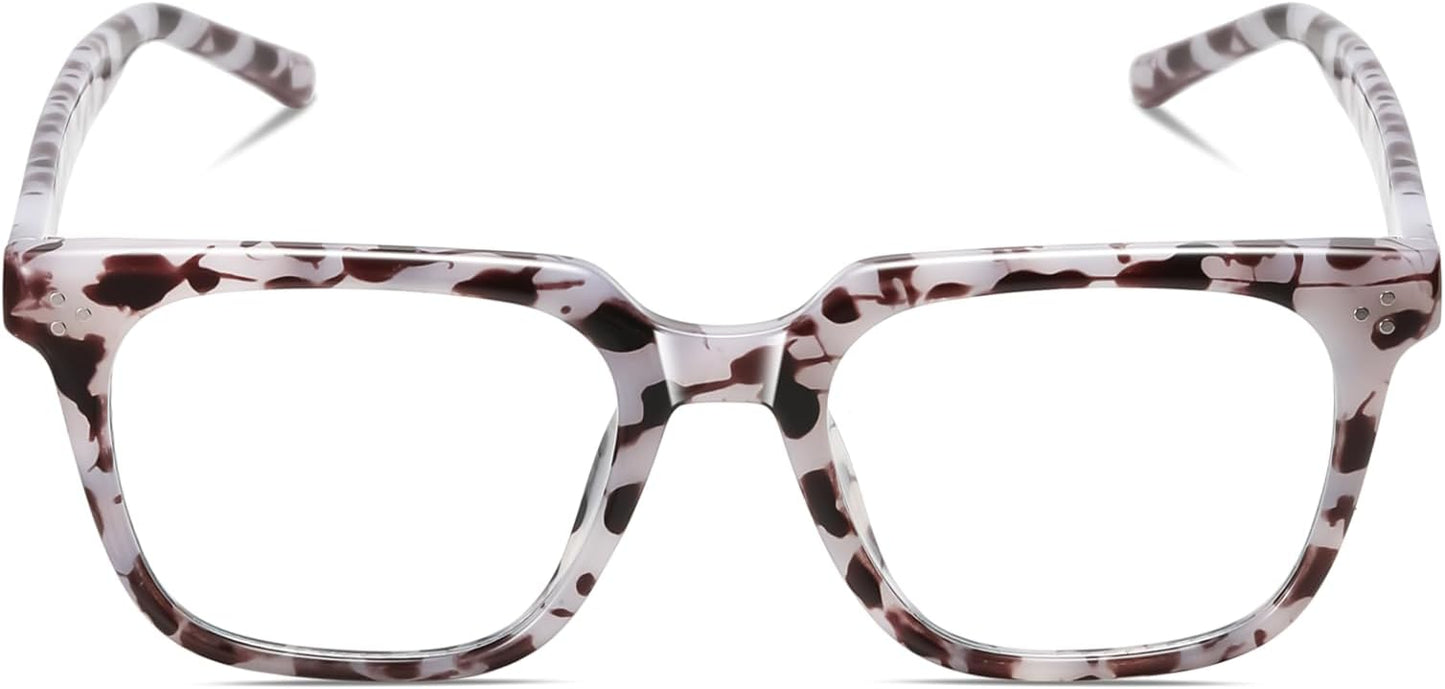 Oversized Square Blue Light Glasses for Woman Men fashion Reduce Eyestrain Protection for TV/Computer/Gaming
