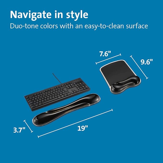 Kensington Duo Gel Combo Black - Black Medium
