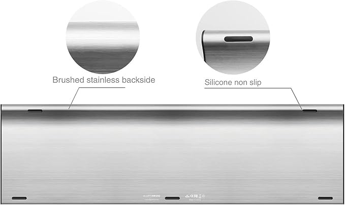 ALLIFE 2.4G Wireless Keyboard Stainless Steel Ultra Slim Full Size Keyboard with Numeric Keypad for Computer/Desktop/PC/Laptop/Surface/Smart TV and Windows 10/8/ 7 Built in Rechargeable Battery