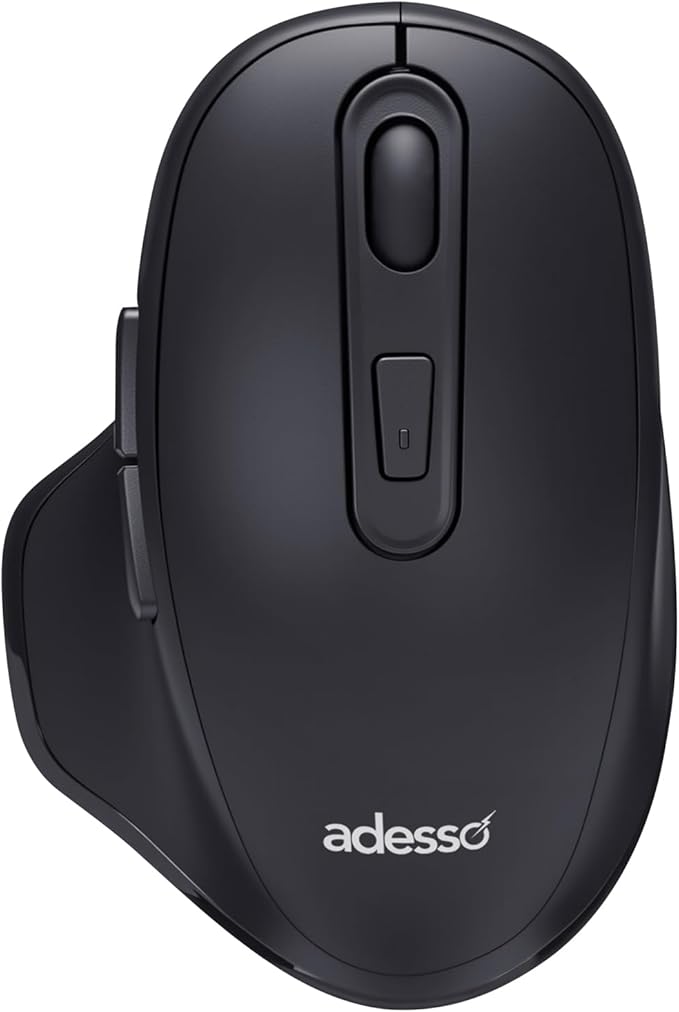 Adesso WKB-7500CB Wireless Ergonomic Keyboard and Mouse Combo with Copilot AI Hotkey Scissor Switch Keys Split Keyframe Design Adjustable DPI Optical Mouse for Windows Mac PC Laptop Black