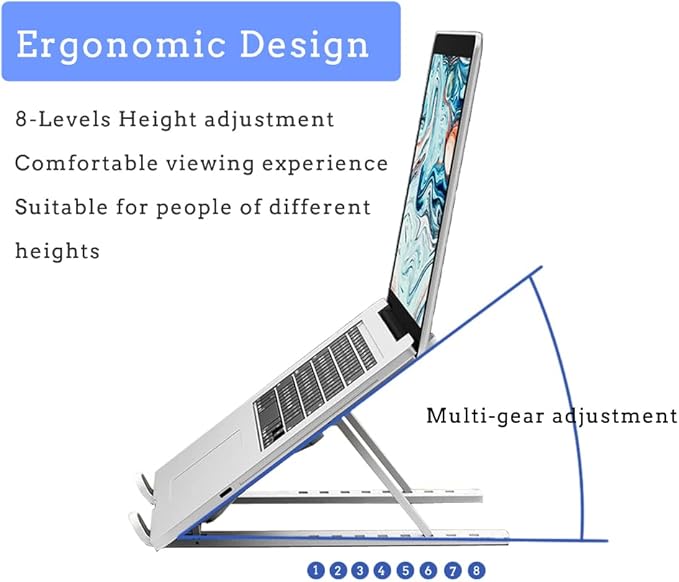 T Legend Laptop Stand for Desk,Very Portable and use Anywhere,Compatible with 9-15 inch Laptops(Plastic Pink)