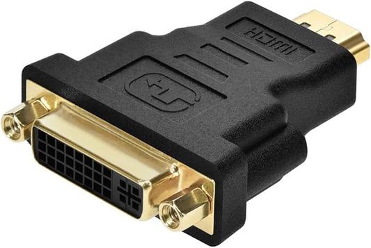 Monoprice HDMI Male to DVI-D Single Link Female Adapter - for Use with Computer's Video Card, DVD Player, Blu-ray Disc Player, Gold Plated Connectors, Black