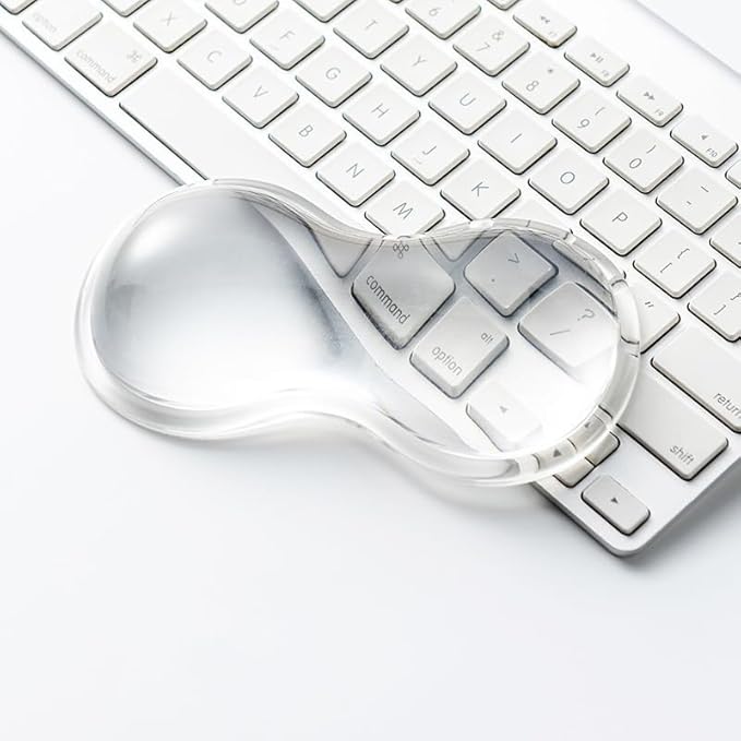 Clear Gel Mouse Wrist Rest, Wrist Support Wrist Pad for Typing Pain Relief, Ergonomic Cool Wrist Rest for Mouse, Hand Mouse Wrist Rest for Office, Gaming, Computer, Laptop - Transparent