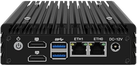 CWWK X86-P3 Mini Fanless Host, Dual Network Port N5105/N5100 Soft Routing,6w Low Power Consumption,Intel I226-V,Suitable for Light Office,Edge Computing. (X86-P3 N5105, 8G RAM 256G SSD)