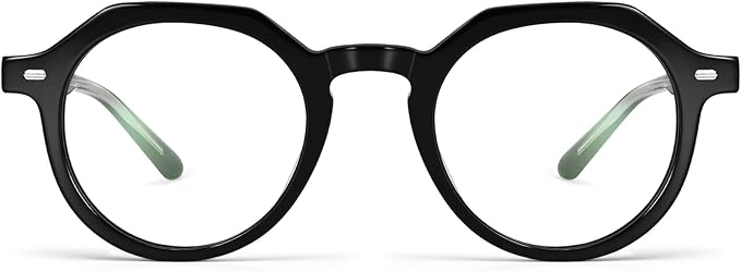Dollger Blue Light Blocking Glasses For Woman Men Thick Frame Round Non-Prescription Glasses, For Computer Work Gaming,