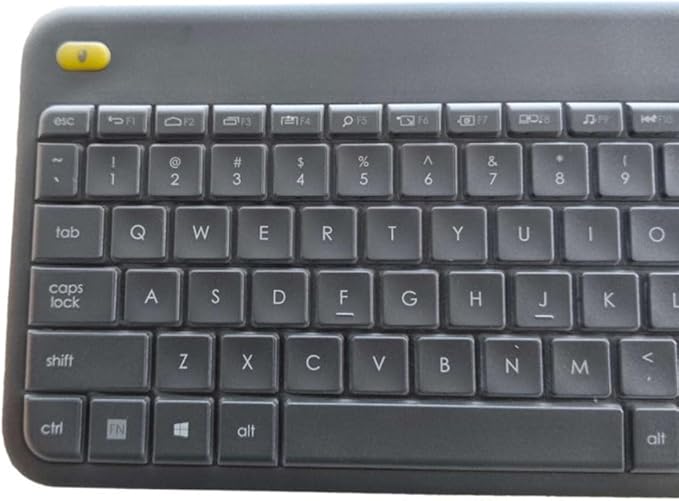 Silicone Keyboard Skin Cover Protector Compatible for Logitech K400 Plus Wireless Touch HTPC TV Keyboard (NOT Compatible for Logitech K400 with Built-in Touchpad or K400r) - Clear