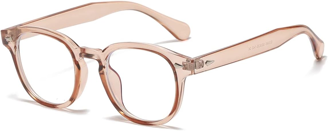 NIDOVIX Retro Round Blue Light Blocking Glasses for Men Women, Vintage Frame Non-prescription Computer Reading Eyeglasses