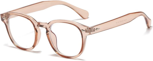 NIDOVIX Retro Round Blue Light Blocking Glasses for Men Women, Vintage Frame Non-prescription Computer Reading Eyeglasses