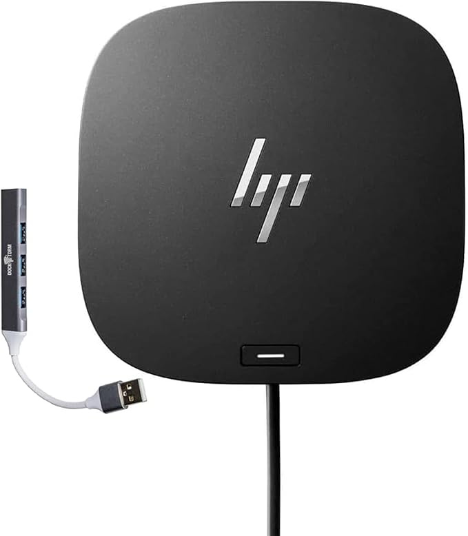 HP USB-C Essential Dock G5 – Multiport Docking Station with USB-C, HDMI, DisplayPort, Ethernet, Includes Dockztorm Dock