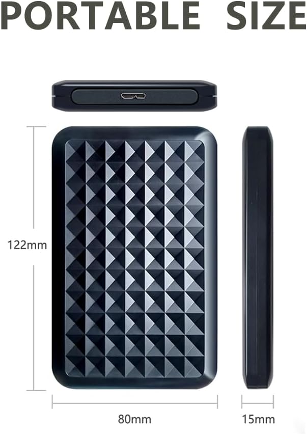 Ultra Slim Portable External Hard Drive 2.5'' USB 3.0 HDD Storage for PC, Mac, Laptop, PS4, PS5, Xbox one (750GB)