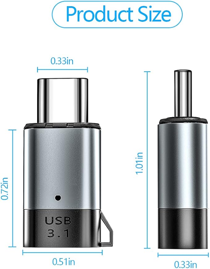 USB C Magnetic Adapter 24 pin Straight 2 Pack PD 100W Fast Charging 10Gbs Data Transfer USB3.1