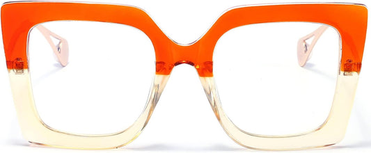 AIEYEZO Oversized Blue Light Glasses for Women, Anti Fatigue Prevent Headache Computer Eyeglasses