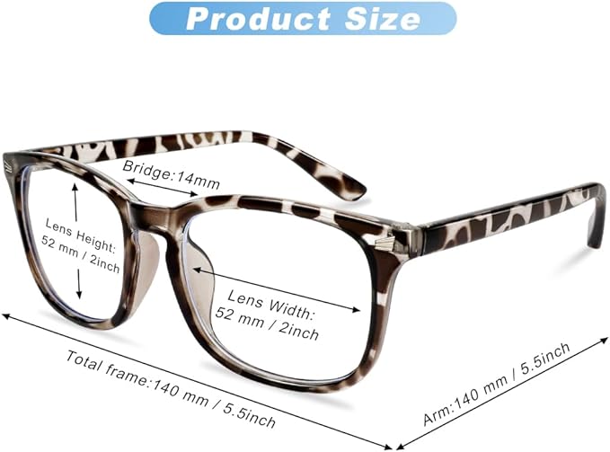 NZKNP Blue Light Glasses for Woman Men,Blue Light Blocking Glasses,Clear Glasses