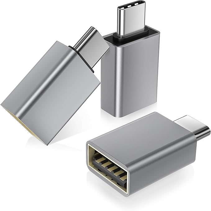 Basesailor USB C to USB Adapter 3Pack,USBC Male to USBA 3.0 Female Adapter,Type C Thunderbolt 4 OTG Converter for Apple MacBook Pro,Mac Book,iPad,Microsoft Surface Go,Samsung Galaxy S26,iPhone 17 17e