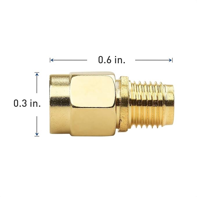 Cable Matters 2-Pack SMA Female to RPSMA Male Adapter (SMA Male to Female Reverse Polarity Gender Changer Adapter)