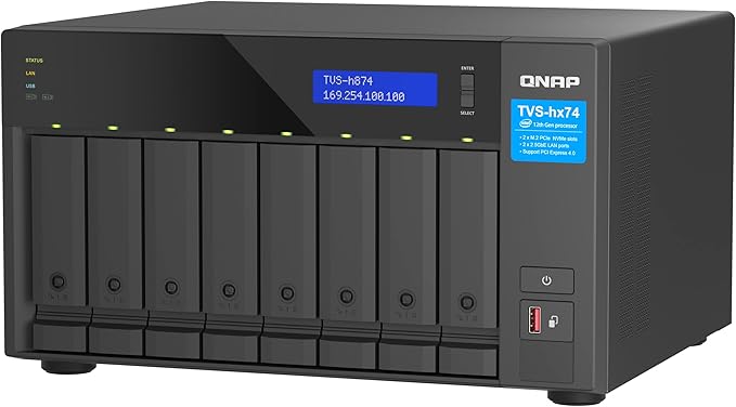QNAP TVS-h874-i5-32G Intel Core i5 Processor, 32 GB RAM, PCIe Gen 4 expandability NAS for virtualization applications