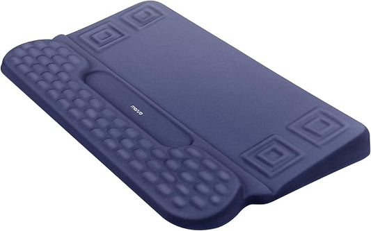 MOSISO Wrist Rest with Keyboard Stand, 3-in-1 Ergonomic Keyboard Riser Holder Lifter Tray with Wrist Pad&Pen Slot, Non-Slip Base Pain Relief&Easy Typing Pad with Memory Foam for Home Office, Navy Blue