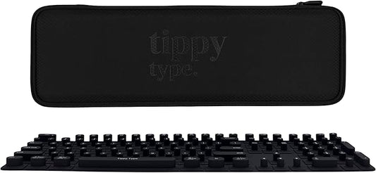 TIPPY TYPE Raised Keyboard Cover for Long Nails – Fits Logitech MX Keys S Full-Size Keyboard - Silicone - The Original - Comfortable Typing, Quiet, Nail Protection (Matte Black)