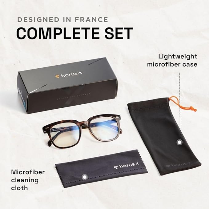 Horus X • Blue Light Glasses Men Women | Blue Light Blocking Glasses for Screen Anti-Fatigue & Eye Migraine | Urban V3