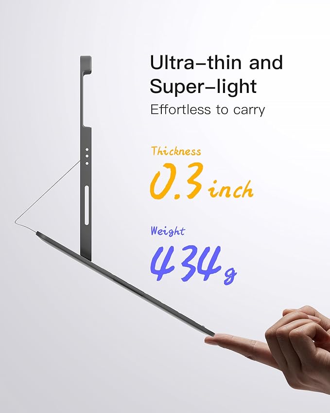 Inateck for iPad 10th/11th Gen Case with Keyboard, Ultralight Keyboard with Pen Holder for A16 2025/10th Gen(2022 10.9"), Air 11" M4/M3/M2 (2026/2025/2024), Air 5/4, Pro 11 4/3/2/1,AirTap Gray