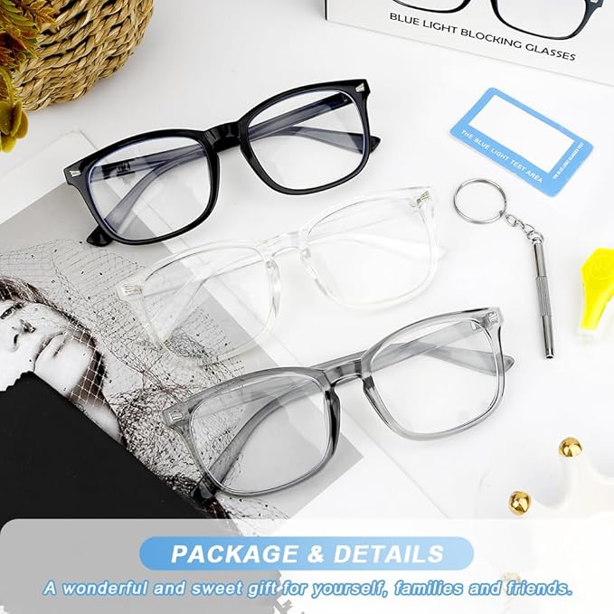 NZKNP Blue Light Glasses for Woman Men,Blue Light Blocking Glasses,Clear Glasses