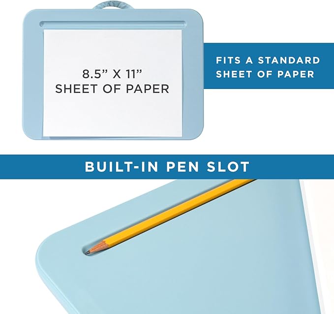 LAPGEAR Compact Lap Desk – Fits Up to 14″ Laptops – Sky Blue – Style No. 43103