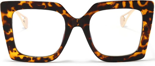 AIEYEZO Oversized Blue Light Glasses for Women, Anti Fatigue Prevent Headache Computer Eyeglasses