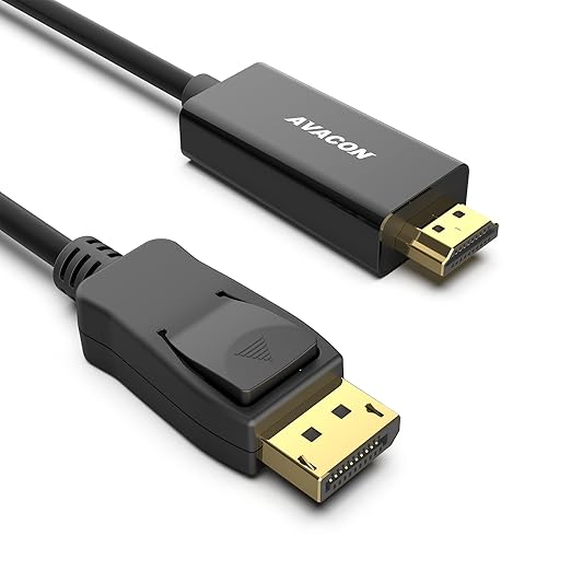 4K DisplayPort to HDMI 6 Feet Cable, Uni-Directional DP 1.2 Computer to HDMI 1.4 Screen Gold Plated Cord for Lenovo, HP, ASUS, Dell and Other Brands
