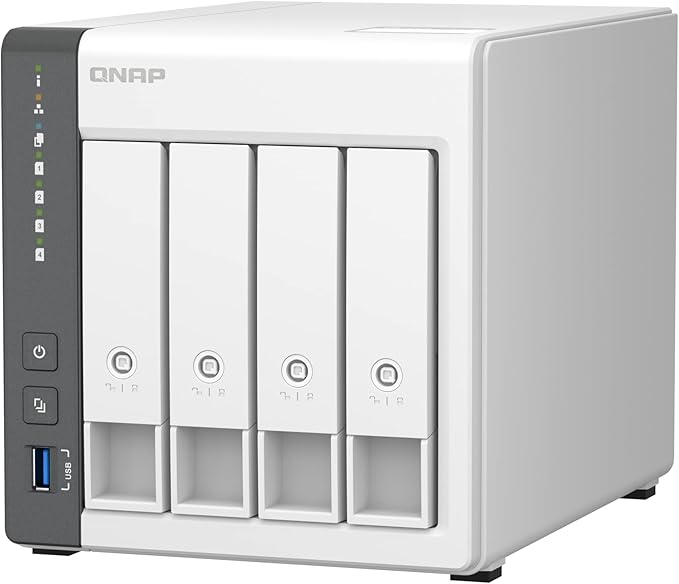 QNAP TS-433-4G-US Storage NAS (2.0GHz 4-core Cortex-A55 ARM/4GB built-in/1x2.5Gigabit Ethernet Port (2.5G/1G/100M)/4BAYS/80TB/TOWER/*NO HDD*)