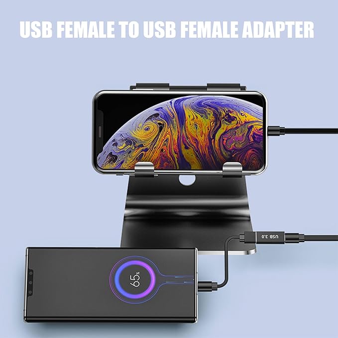 4Pack USB Female to Female Adapter for Connecting Two USB Male Ends Devices, Compatible with MacBook Pro/Air, IPad Pro Google Pixel,Apple Etc.