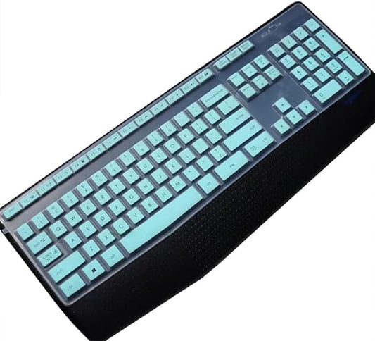 Silicone Keyboard Skin Cover Protector Compatible for Logitech MK345 Wireless Keyboard, MK345 Full-Size Keyboard Protective Accessories (Mint)
