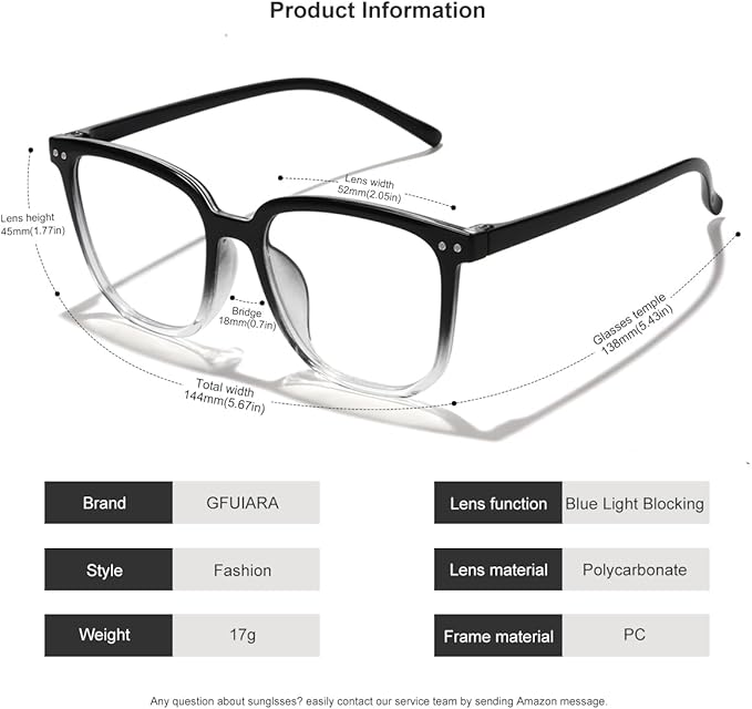 Blue Light Blocking Glasses for Women Men,Fashion Square Blue Blockers Glasses,Computer/TV/Phones/Gaming Glasses