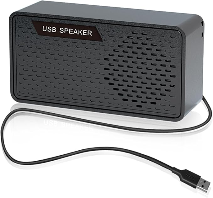USB Computer Speakers, USB Powered Mini Sound Bars, Laptop Stereo Speaker, Plug and Play to Save Space,Suitable for Computer Notebook Desktop Computer Office Surface (Black-s)