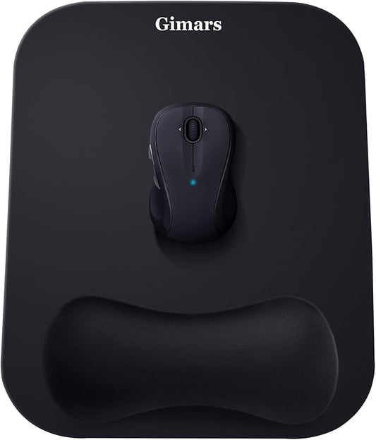 Gimars Large Smooth Superfine Fibre Memory Foam Ergonomic Mouse Pad Wrist Rest Support Mousepad with Nonslip Base for Laptop, Computer, Gaming&Office