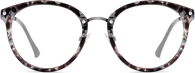 SOJOS Retro Round TR90 Blue Light Reading Glasses Womens Mens Readers Computer Glasses Eyewear Frame SJ9001