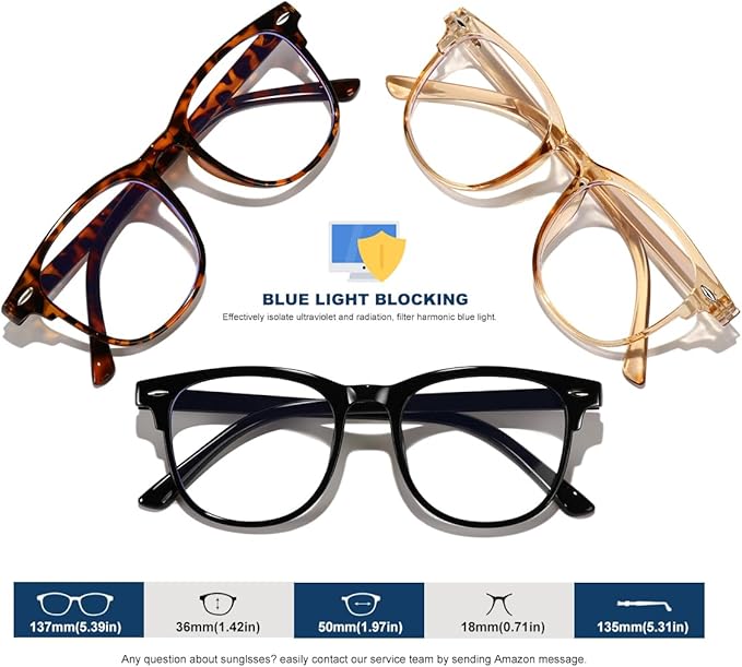 Blue Light Blocking Glasses for Women Men,Fashion Square Blue Blockers Glasses,Computer/TV/Phones/Gaming Glasses